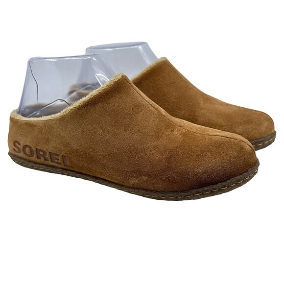 Sorel Lanner Ridge II Slippers Slip On Suede Mules Brown Kids/Youth Size US3 UK2 - Picture 2 of 8